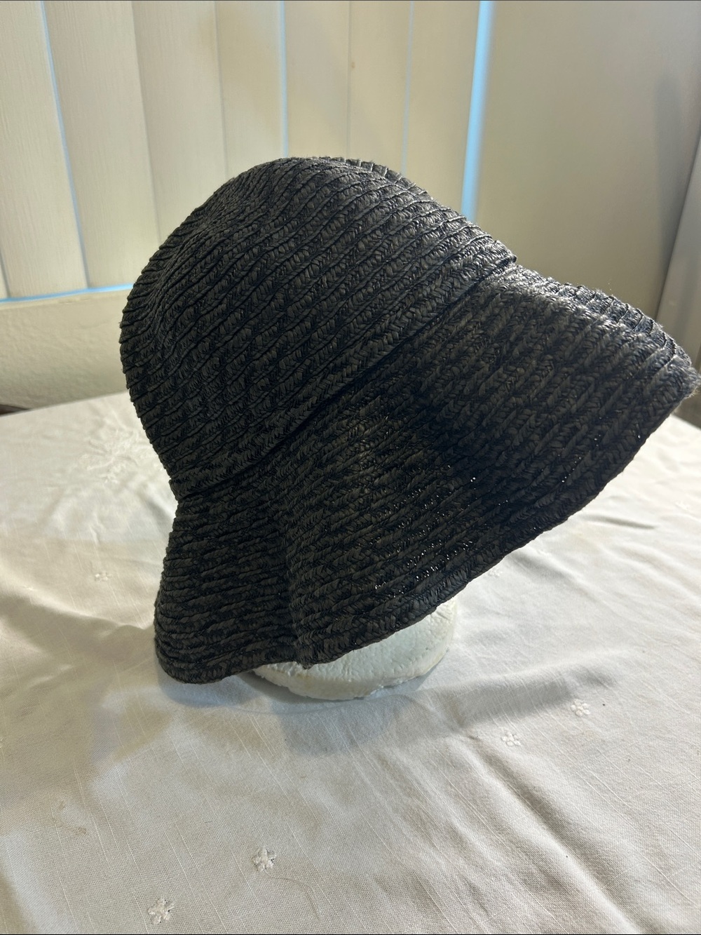 BETMAR NY VINTAGE Black Woven Bucket Hat 75th anniversary